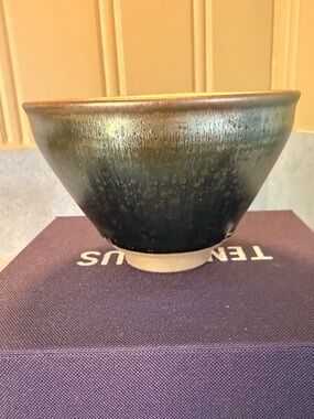 TENMOKUS Raku tea ceremony cup 
New In Box “Film” Glaze